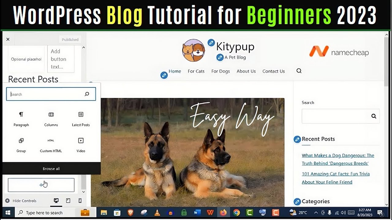 WordPress Blog Tutorial 2023 | Step by Step WordPress Tutorial for Beginners!