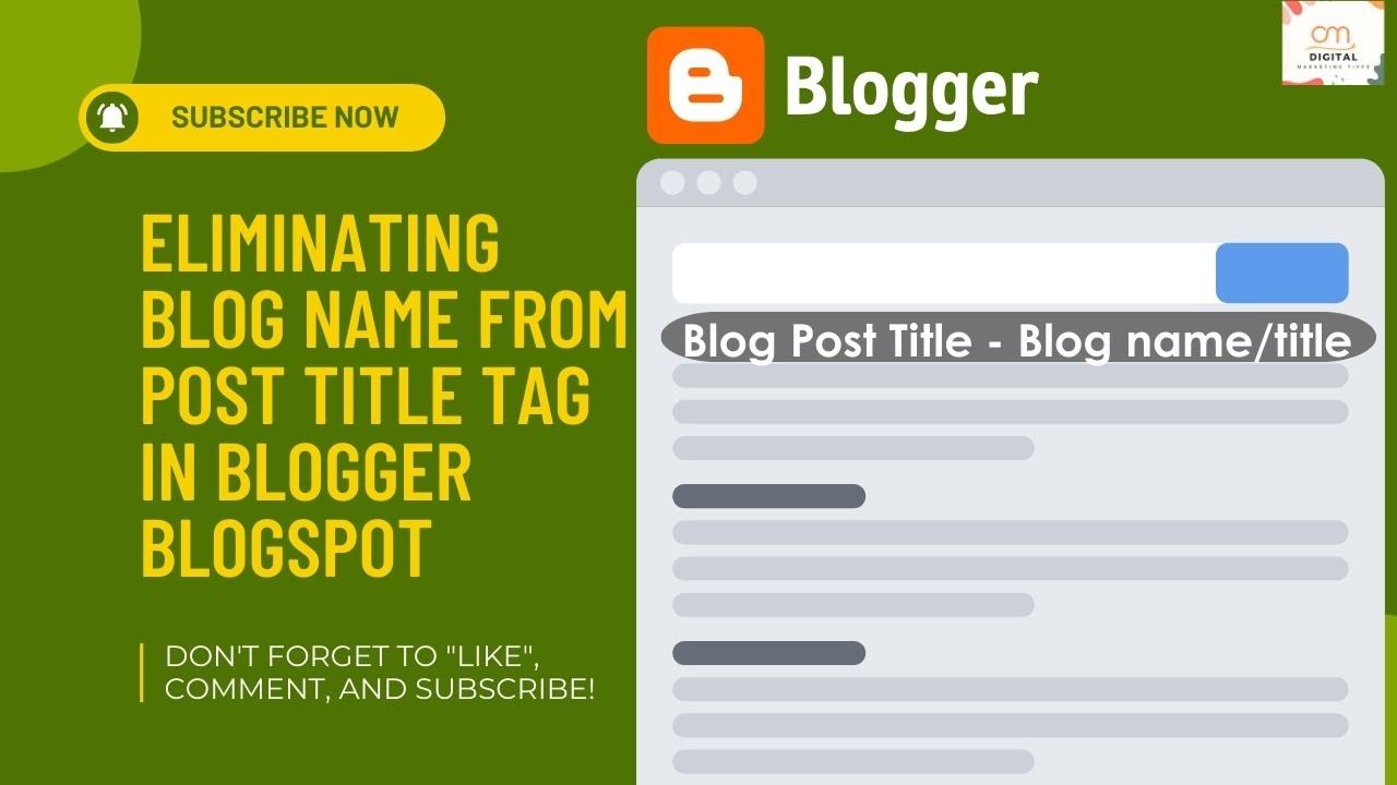 Blogger Tutorial: Eliminating Blog Name from Post Title Tag in Blogger BlogSpot 2023| SEO Tutorial