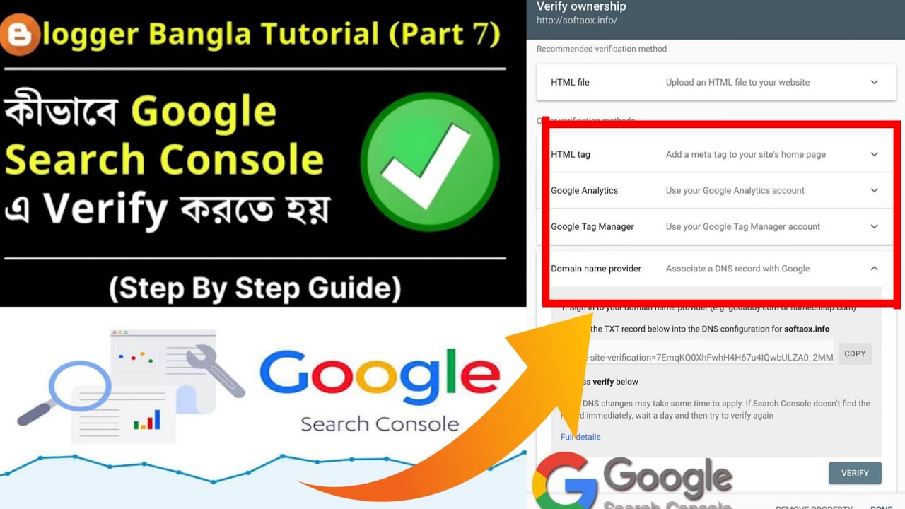How To Add/Verify Blogger In Google Search Console Bangla Tutorial 2023