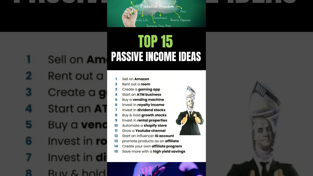 Top 15 Passive Income Ideas (2023) || Daily Money #passiveincomeideas #shorts