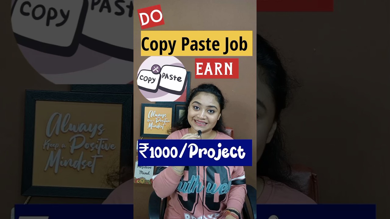 Do Copy Paste Work & Earn 1000 Rupees Daily. Work From Home Jobs in 2023. Earn Money Online. #shorts