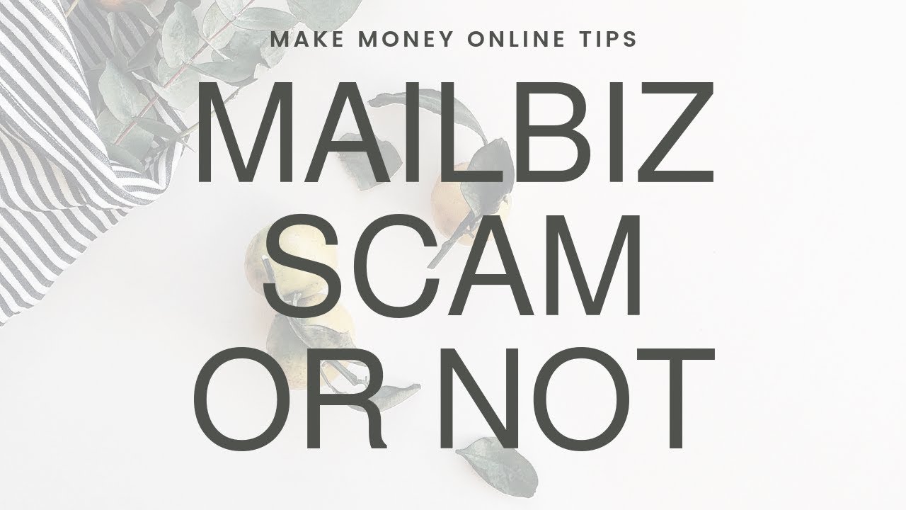 MAILBIZ SCAM OR NOT -  Make Money Online TIPS