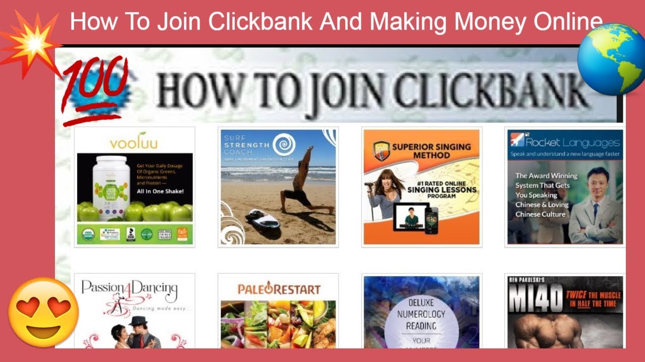 How To Join Clickbank  And Making Money Online