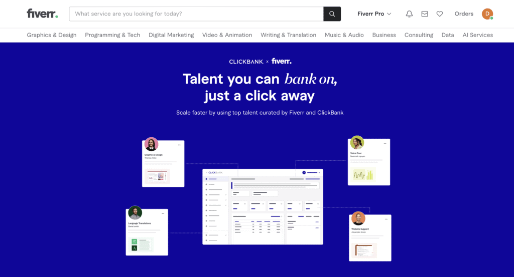 The ClickBank and Fiverr Co-Branded Marketplace: Hired Help for Affiliates and Sellers!
