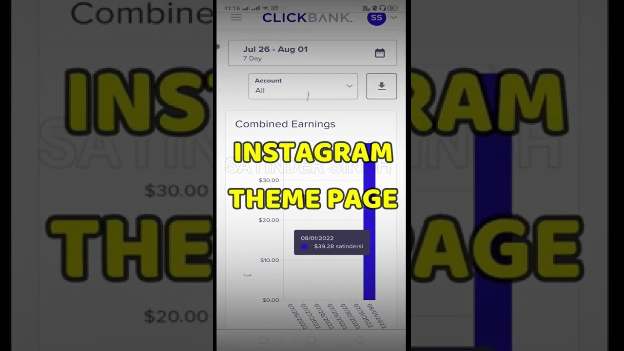 Clickbank + instagram affiliate marketing $40 sale | easiest way to make money online as beginner