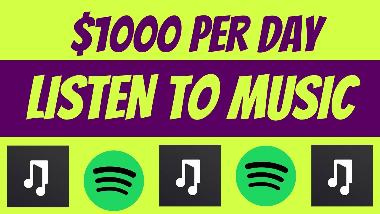 Earn $1000 Per Day Listening To Music On SPOTIFY | Make Money Online 2023