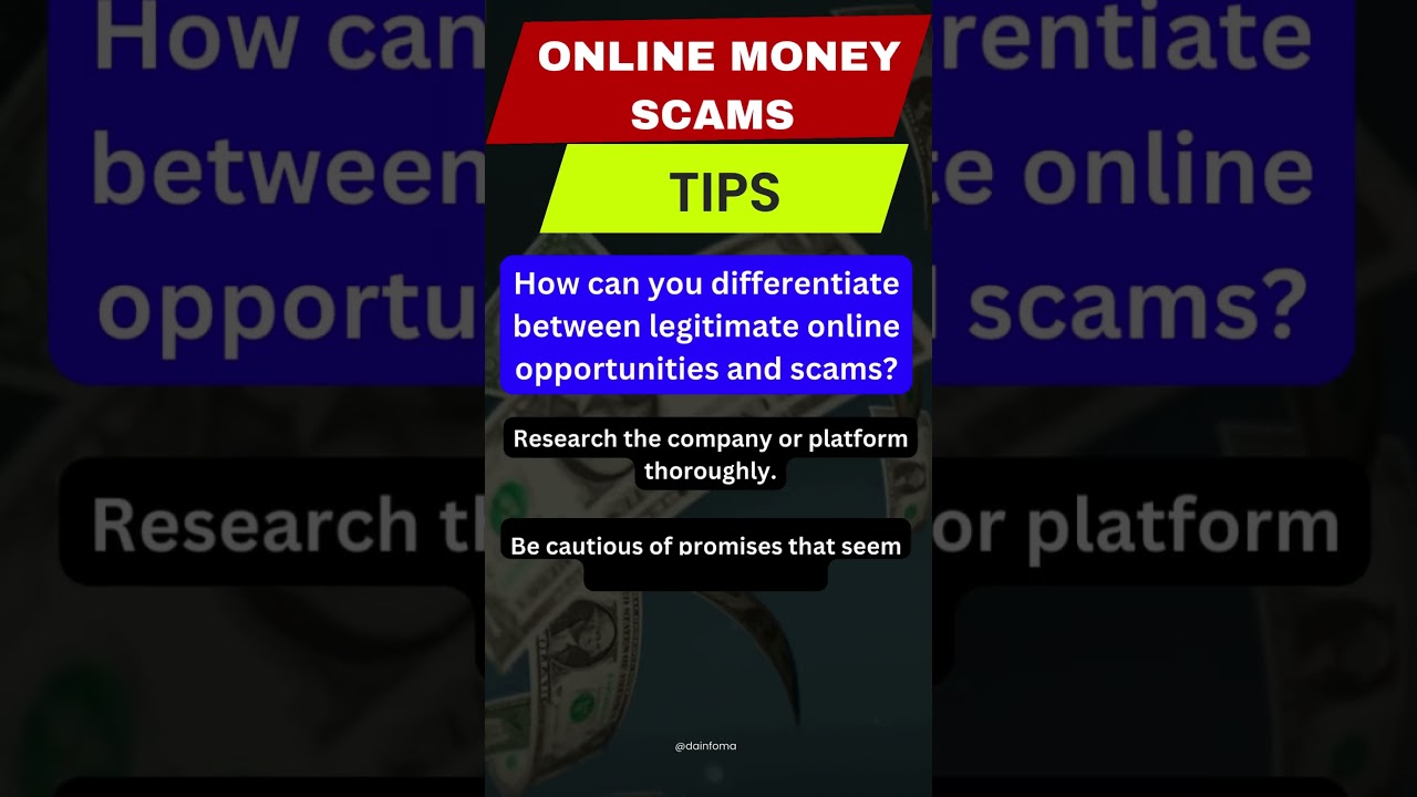 Tips To Escape Online Money Scams #shorts  #onlineearning2