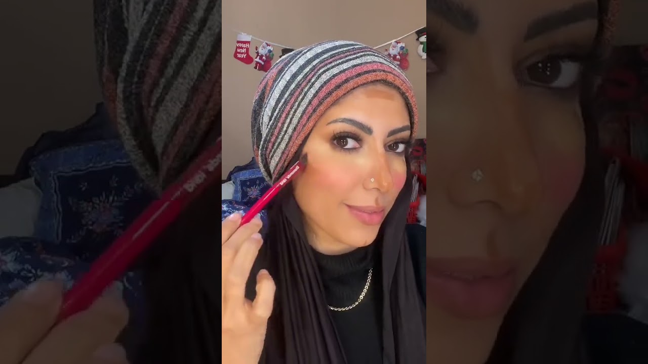 Contour and concealer new blending brush #blogger #makeup #tutorial #eyemakeup #duaa_aboulsoud