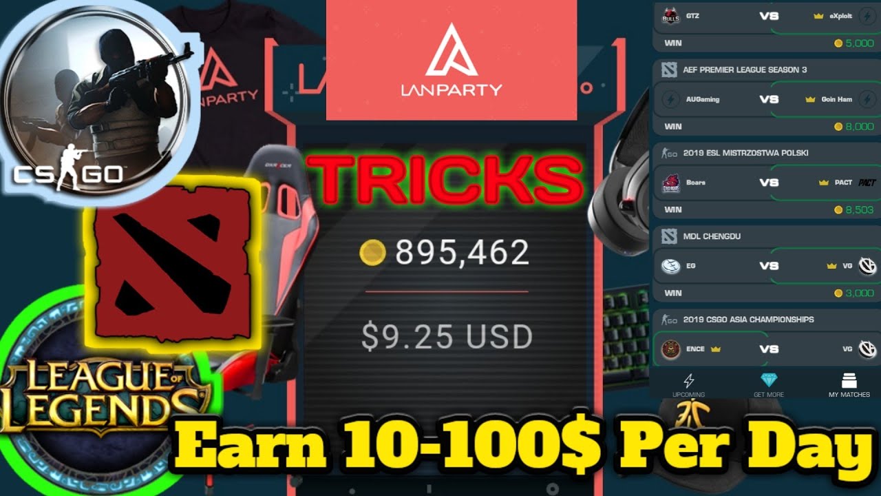 Lan Party App - Tips and Tricks | Earn Money Online | (See Description for more sites to earn)