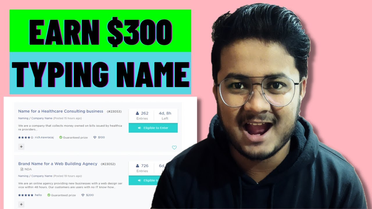 Squadhelp How To Earn $300 Typing Name Squadhelp Tutorial Earn Money Online 2023
