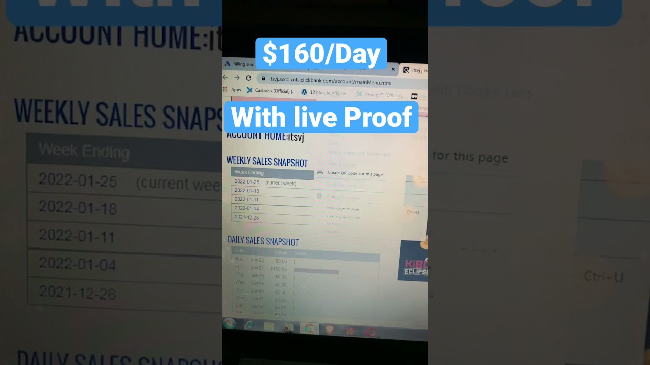$160 per day with clickbank (Live proof) | make money online with clickbank 2022 | @vijay-jangra