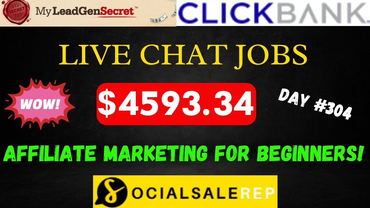 Clickbank For Beginners - Daily Pay With Social Sale Rep Day 304