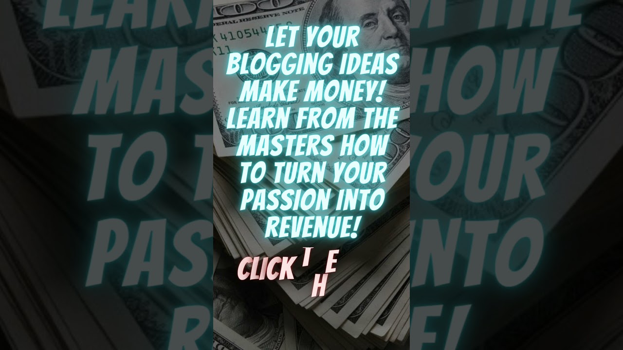 Let your blogging ideas make money! Learn from the masters how to turn your passion into revenue!