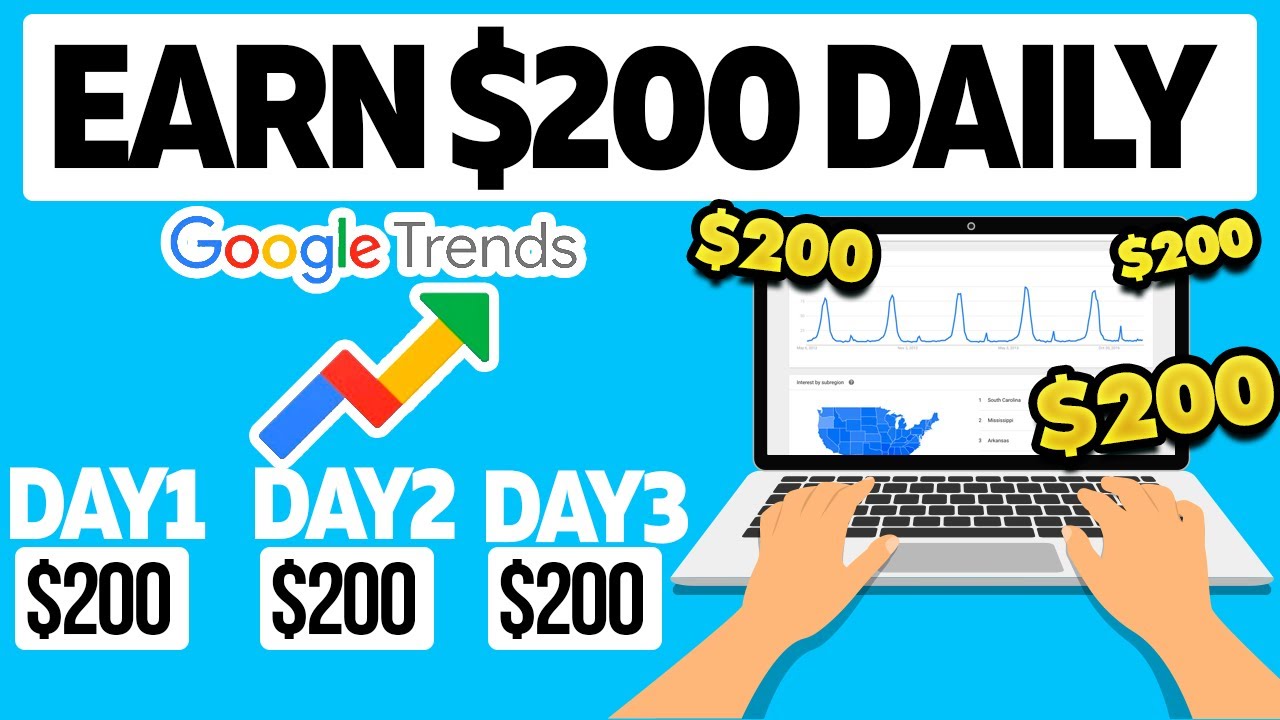 Make $200 Per Day Using Google Trends! *FREE METHOD* | Make Money Online with Google