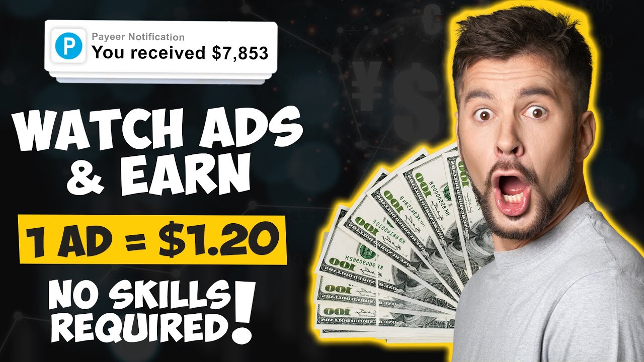 Earn $1.20 PER AD Watched - Easiest Side Hustle to Make Money Online
