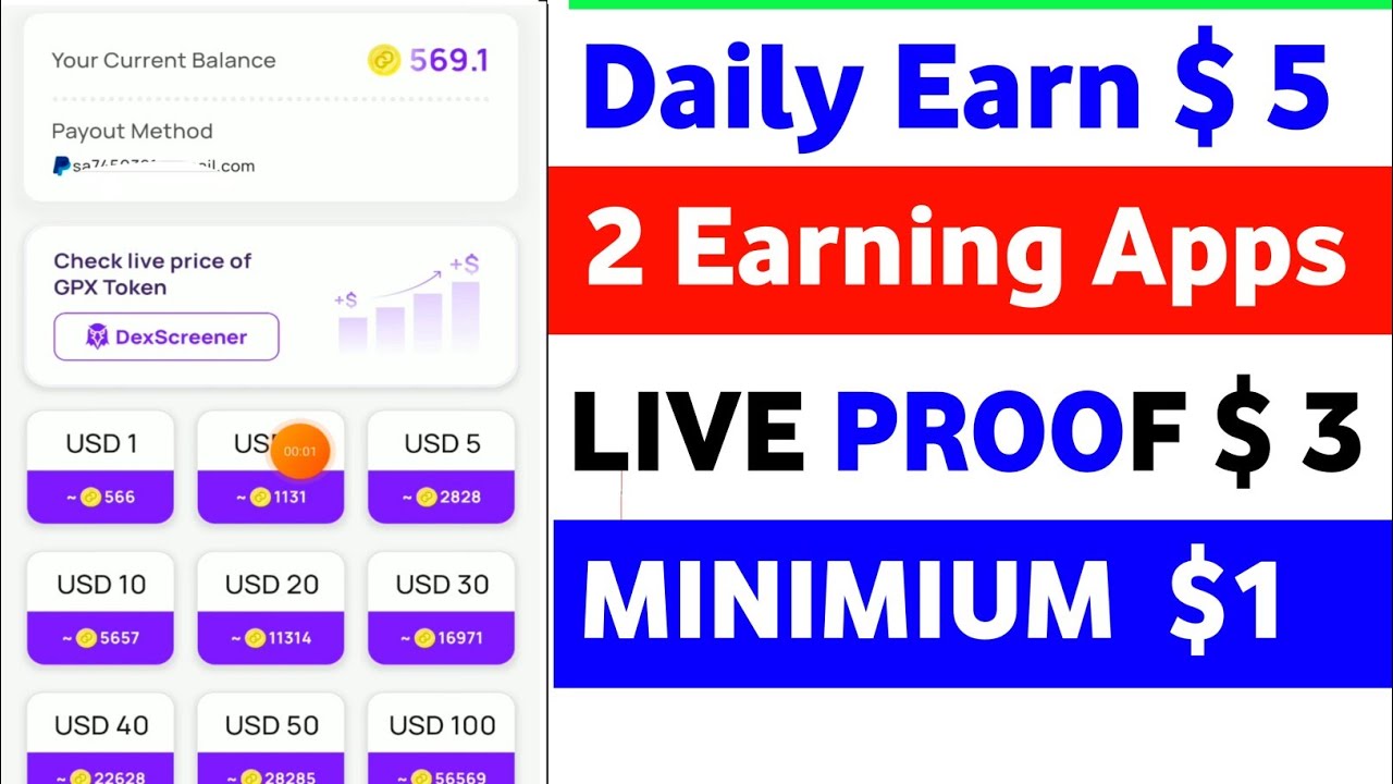 PayPal Earning App | Top 2 PayPal Earning Apps Live proof | Make money online | PayPal Earning Apps