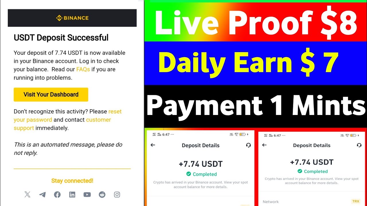 New USDT Earning App 2024 | Dollar Earning App Today | Make money online | Earn Money Online 2024
