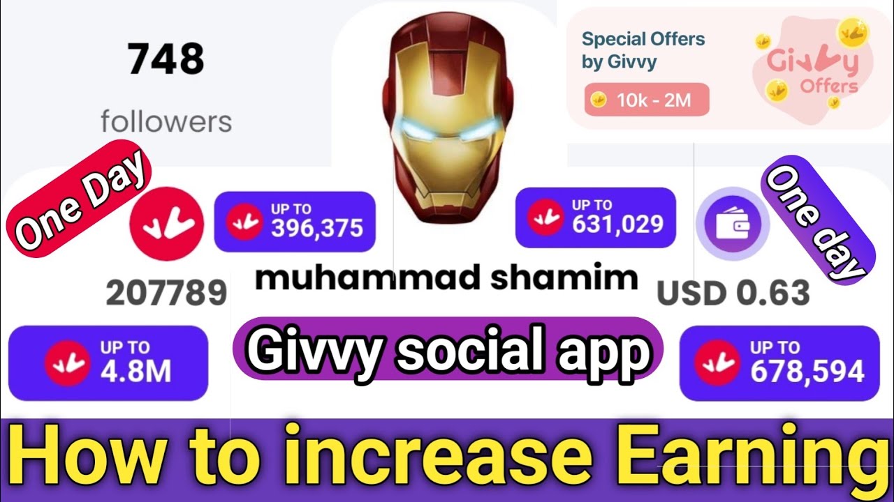 givvy social app tips for more coins and money  /earn money online 2022
