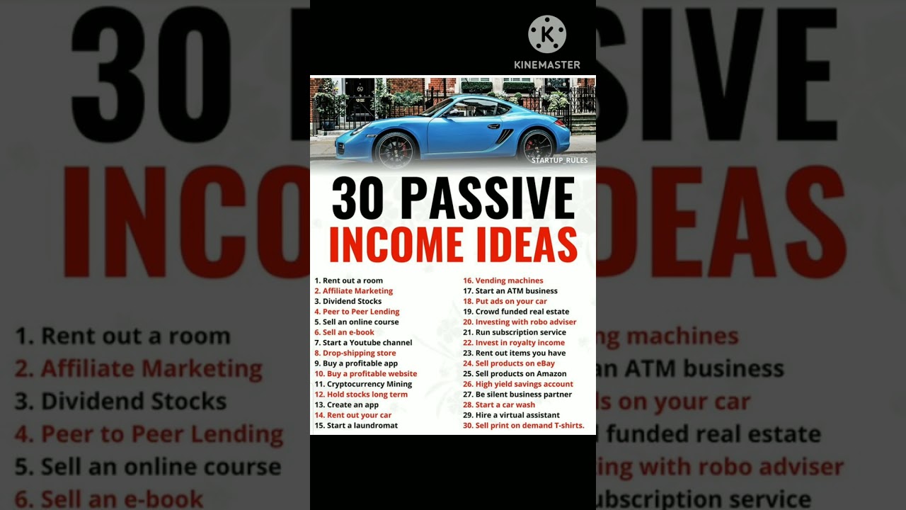 30 passive income ideas, 30 best passive income ideas and