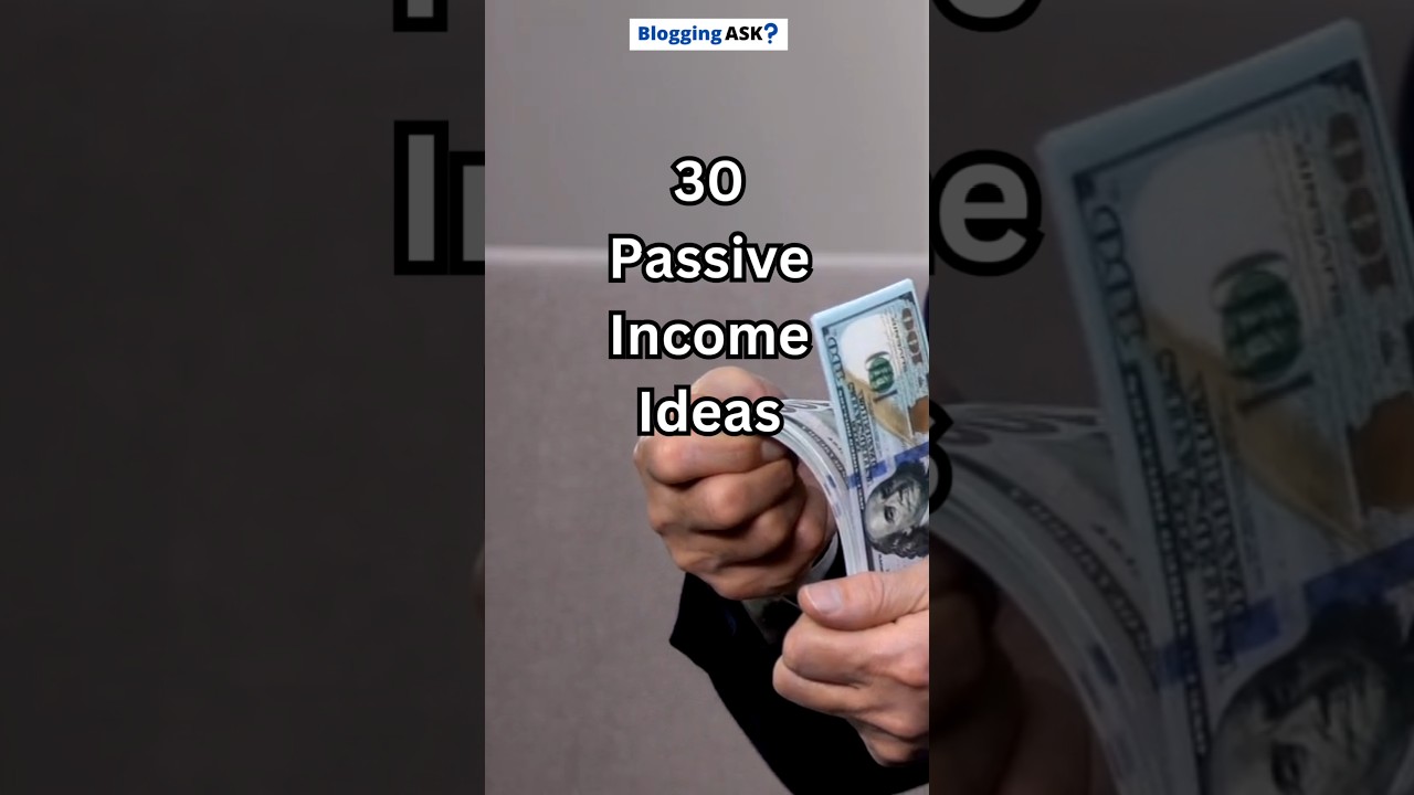 30 Passive Income Ideas. #income #makemoney #makemoneyonline