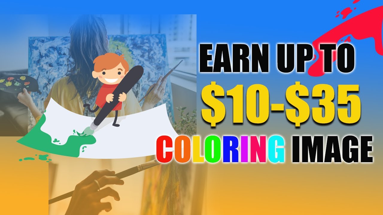 Earn $10-$35 For Coloring Images (Make Money Online 2023)