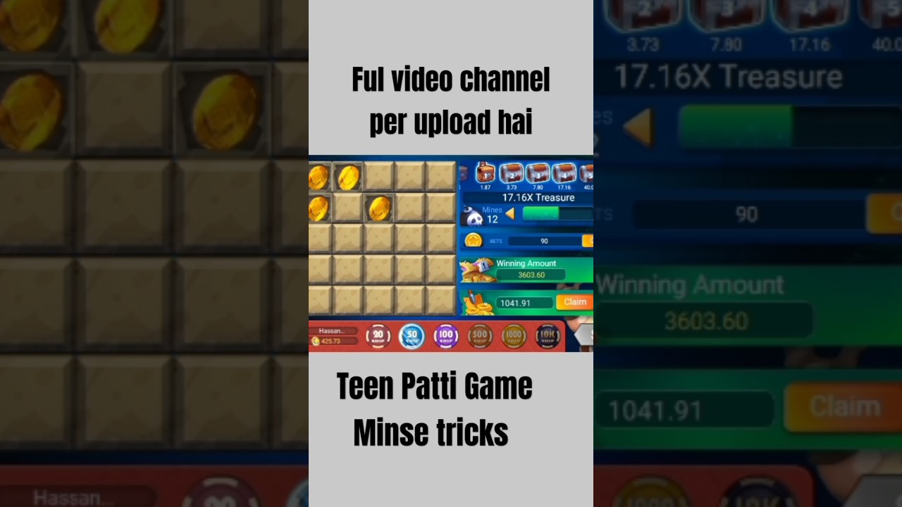 mines game play trick how to make money online 3 Patti lucky big win #teenpatti #earningapp #shorts