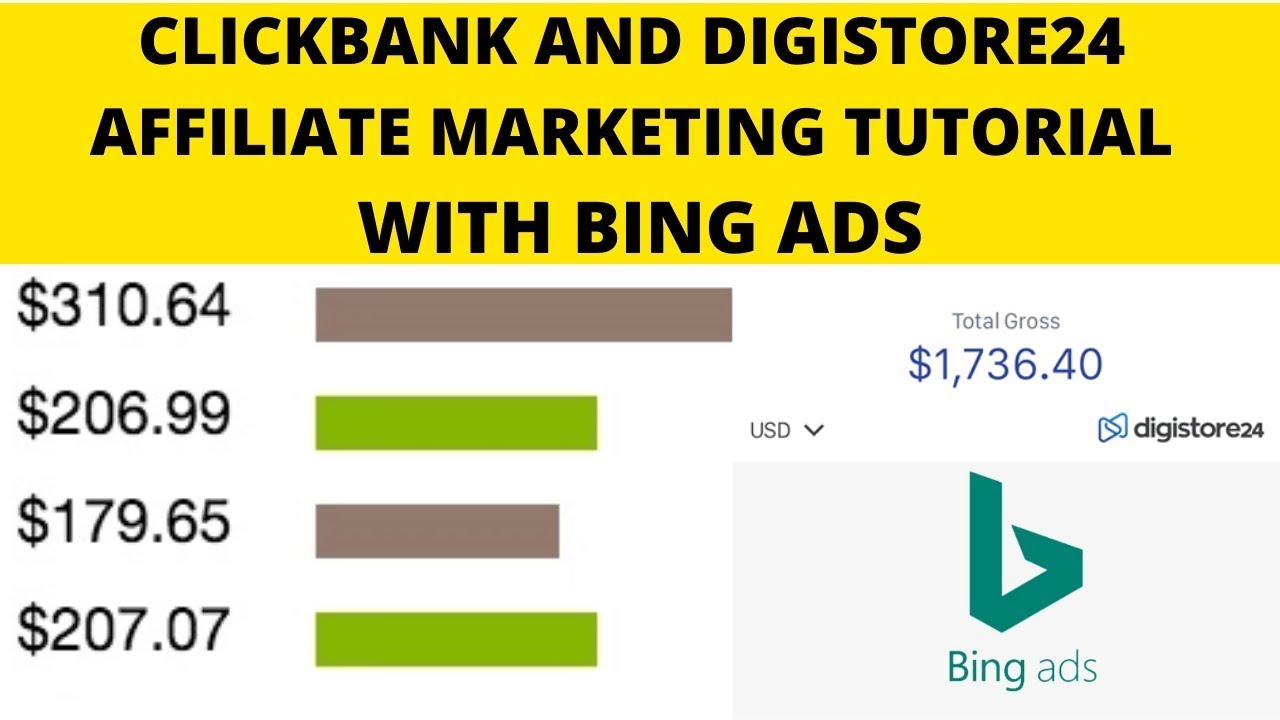 Clickbank and digistore24 bing ads tutorial how to make money online