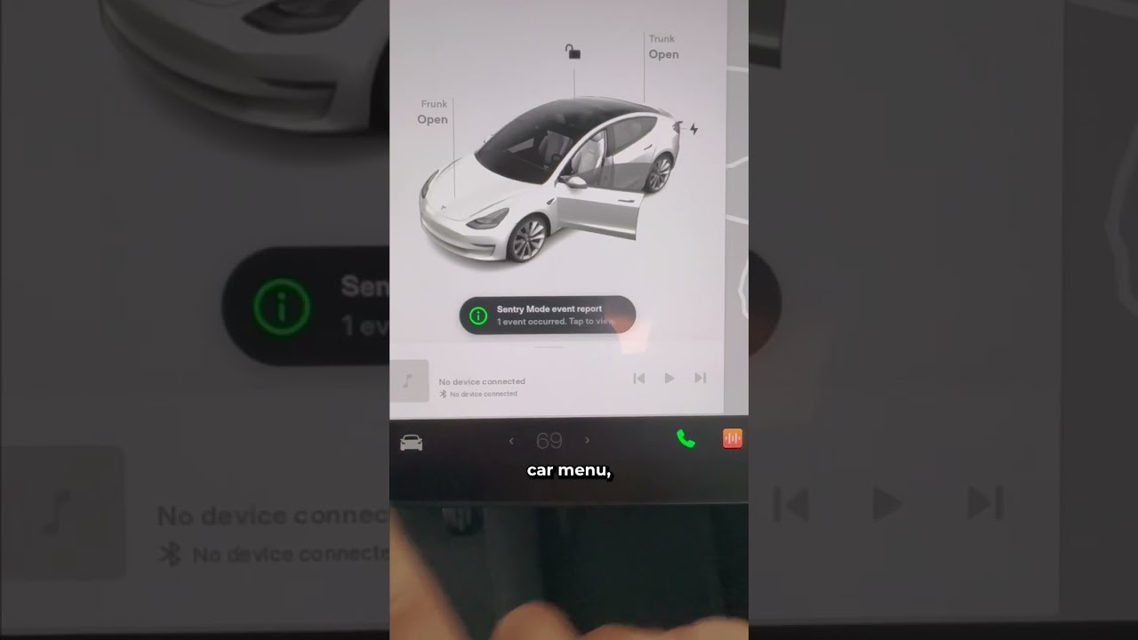Sentry Mode Tutorial for Tesla #tesla #2023 #model3