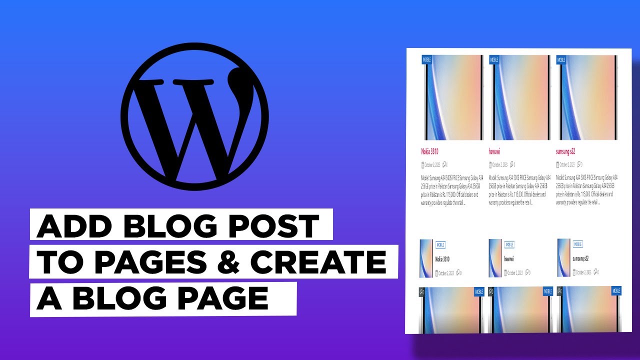 wordpress tutorial | how to add blog