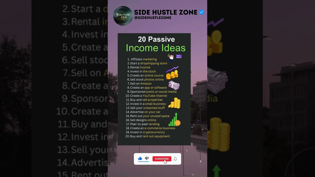 20 Passive Income Ideas  #incomeskills #incomeideas2023 #incomeideas #passiveincome #earnmoney