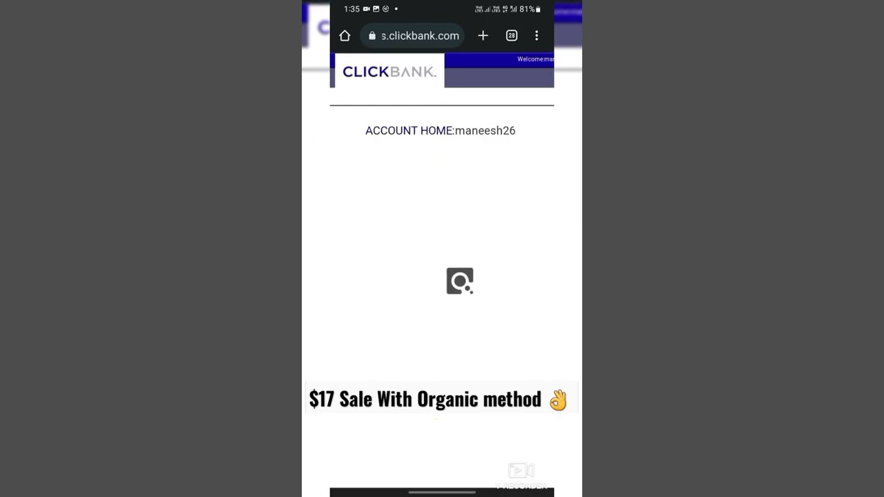 I got $17 sale with Clickbank 100% organic method with Instagram #shorts #Clickbank #organicmethod
