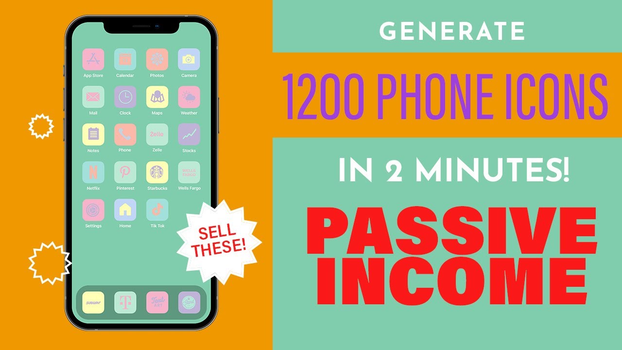 Sell Phone App Icon Packs for Passive Income in 2023 |  Template Tutorial