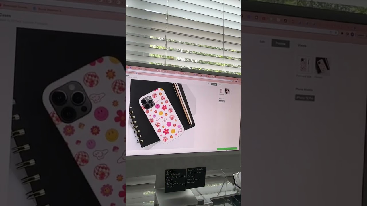 Let's make a groovy phone case to sell on Etsy using Print On Demand! #printondemand2023