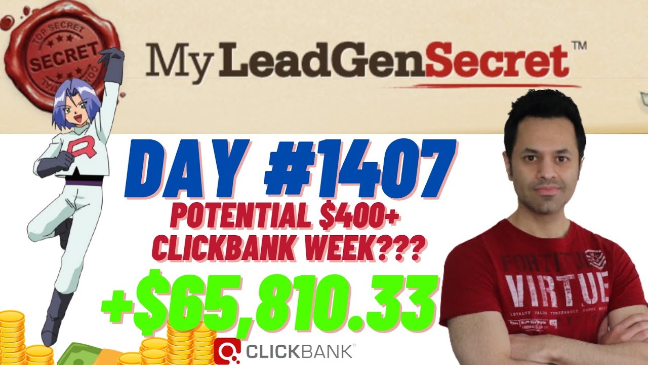 POTENTIAL $400+ Clickbank Week?!...My Lead Gen Secret Case Study Results 2025 (Day #1407)