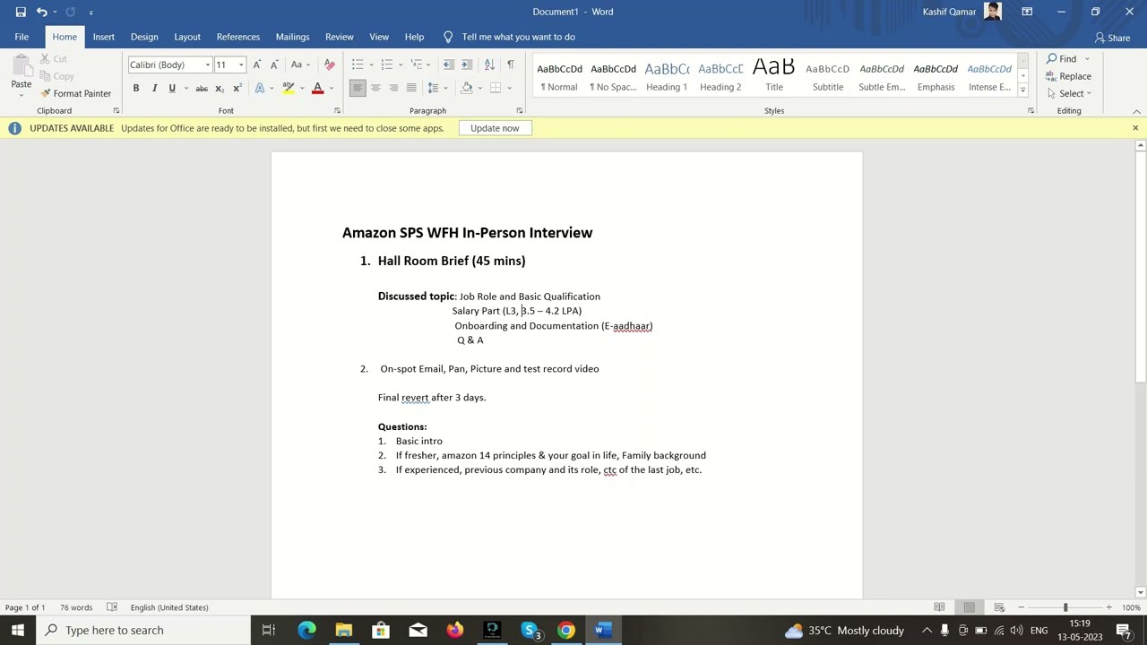 Amazon SPS Interview Experience and Tips 2023 | Seller Partner Support