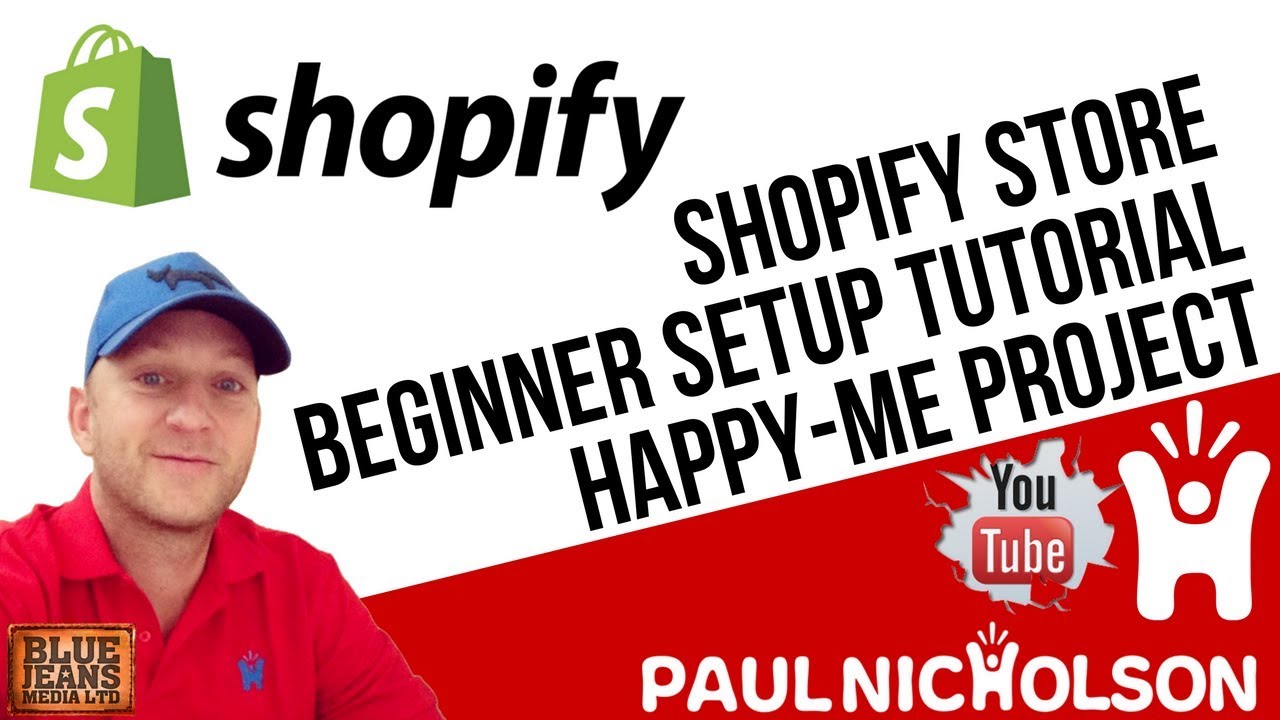 Shopify Training Tutorial For Beginners 2017 The Happy-Me Project Dropshipping TShirts Online Store
