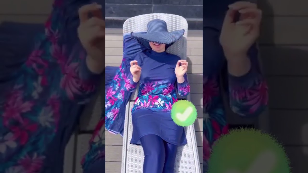 3/4PCS Muslim Burkini Women femmes Swimming Suit Modest Swimwear Islamic Long Sleeve Full CoverHijab