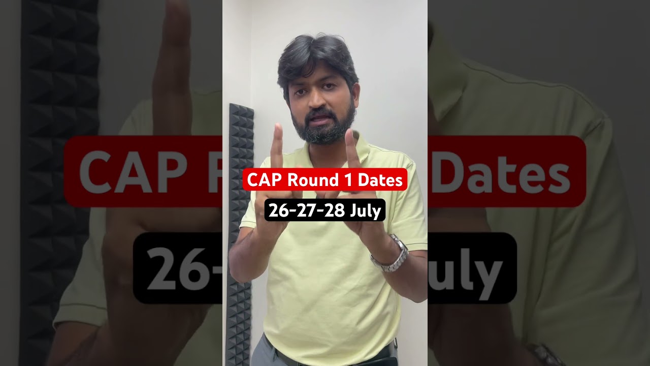 CAP round dates Released for Engineering Admissions | Ankush Sir