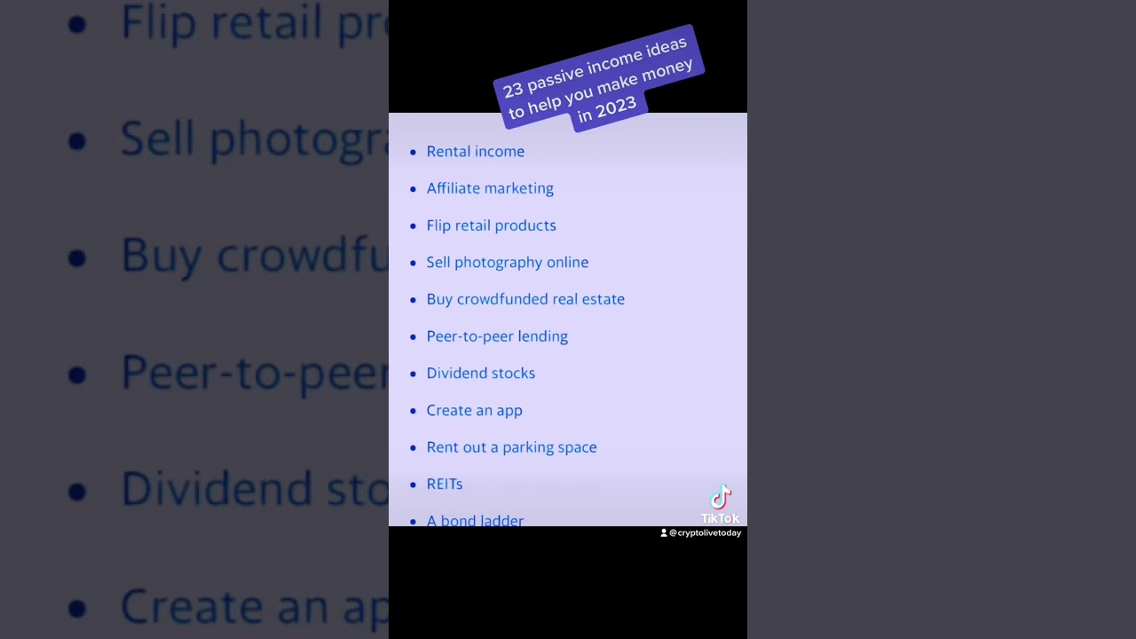 23 passive income ideas to help you make money in 2023 #money #makemoney #shorts