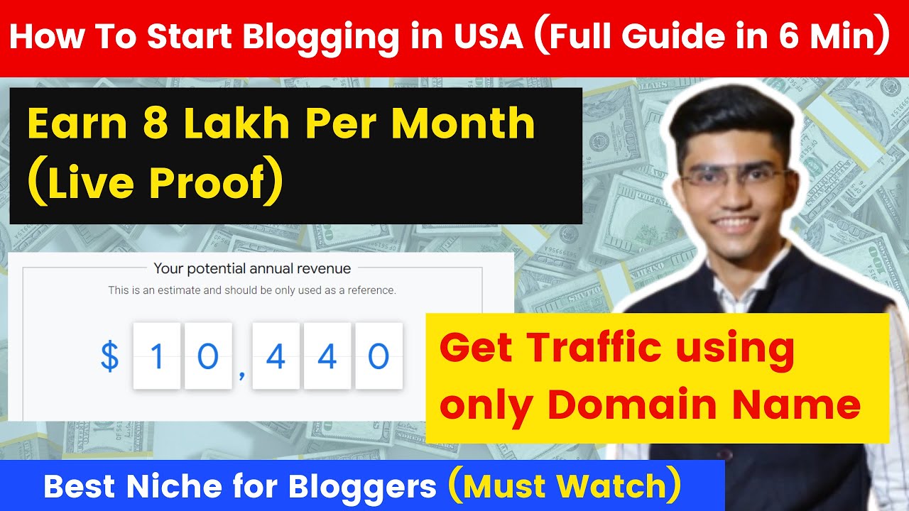 Start Blogging in USA Now | Earn 8 Lakh Per Month | Full Guide in 6 Minutes | Virat Bhushan