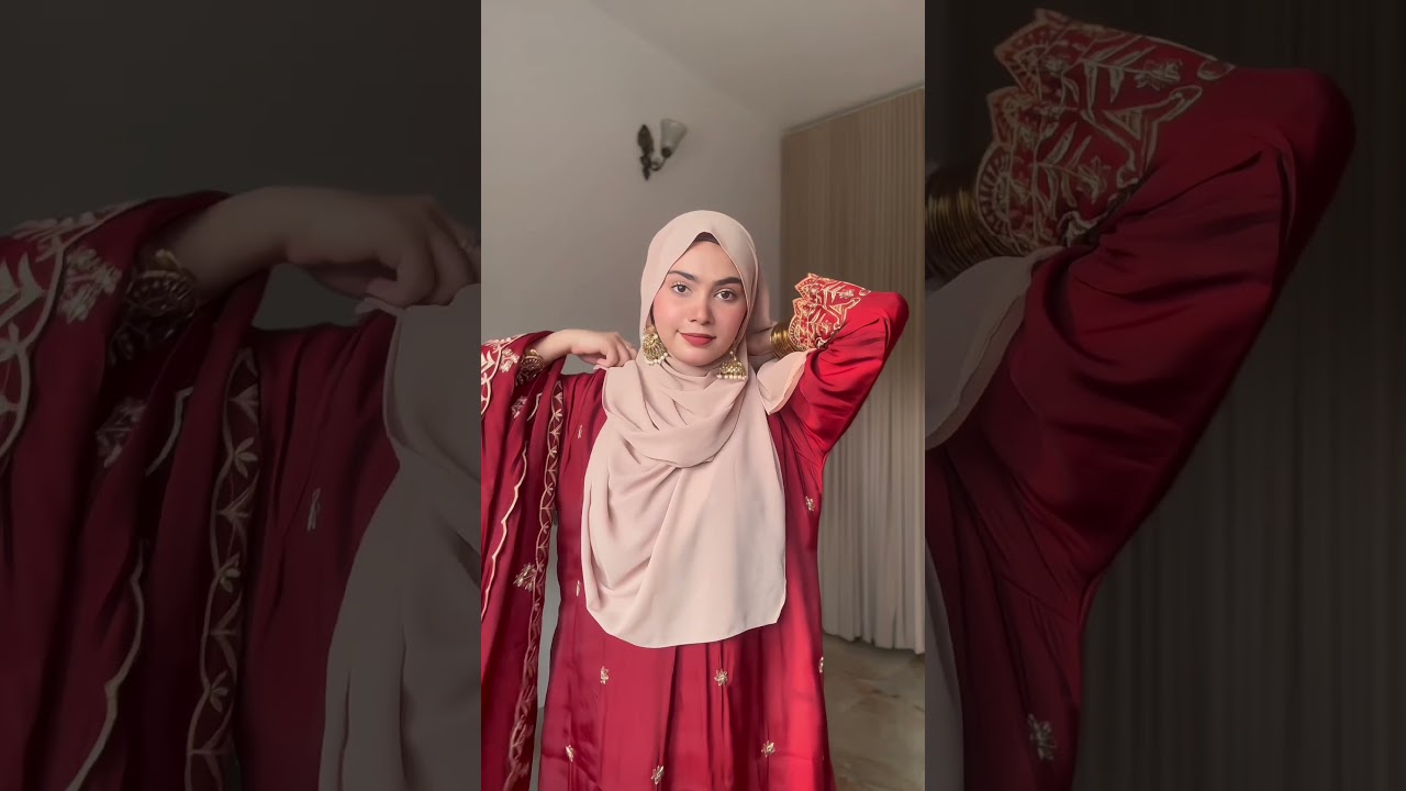 Eid hijab | Eid hijab style with earring | Eid hijab #hijabtutorial #eidhijabtutorial luluarwa