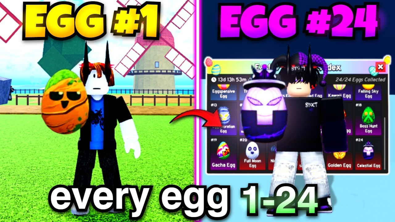 How to Obtain EVERY Egg 1-24 for Easter Event in Blox Fruits! (BEST GUIDE)