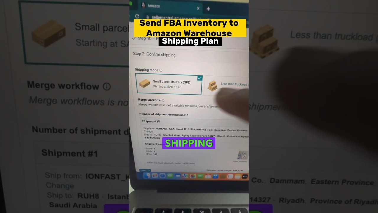 Send FBA Inventory to Amazon Warehouse #foryou #amazonfba #onlinebusiness #earnmoneyonline